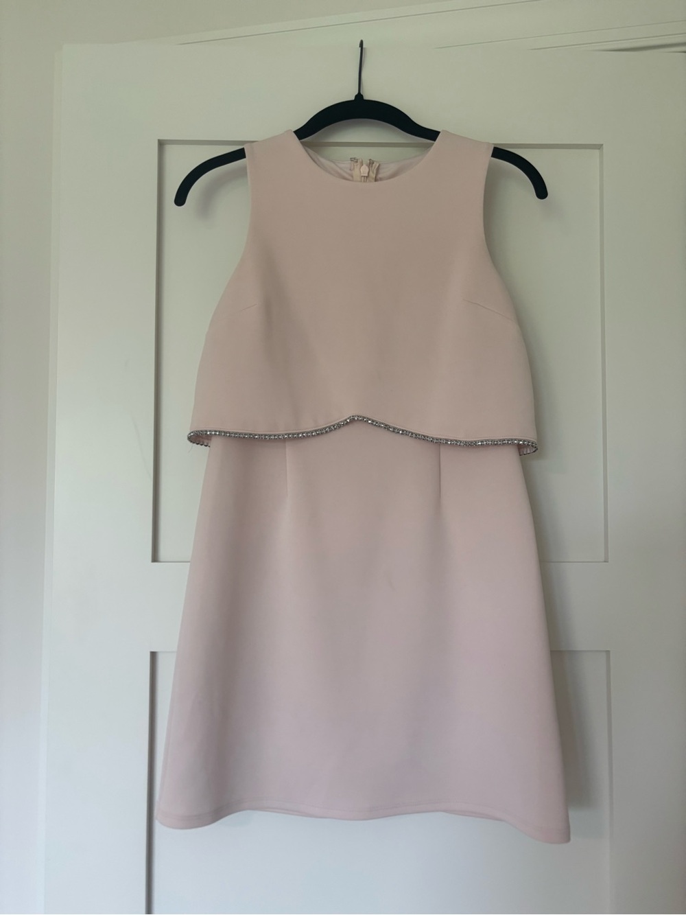 ASOS Pink Mini Shift Dress with Beaded Trim